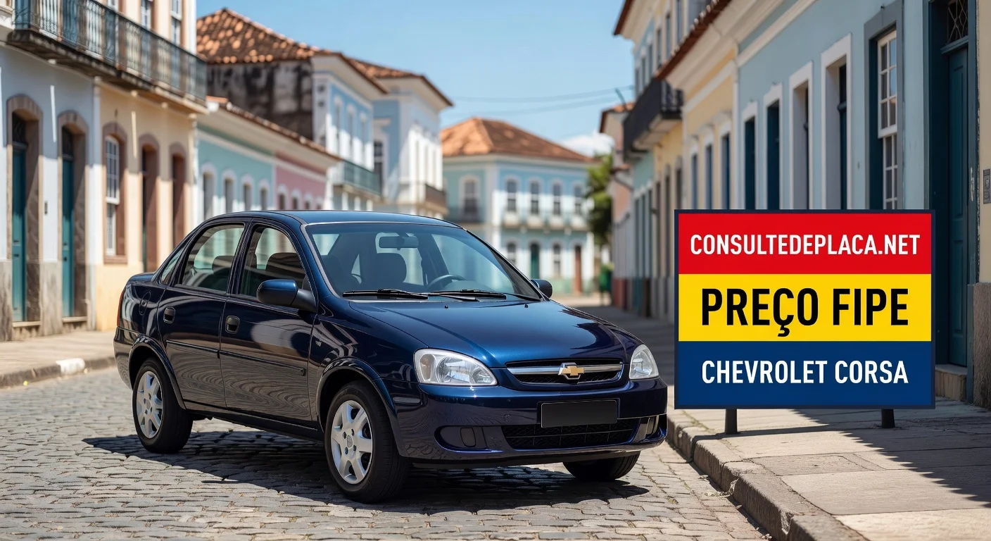 Tabela FIPE Corsa (Chevrolet): Preços 2026 por Ano e Versão