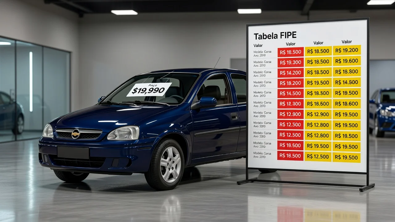 Tabela FIPE Corsa 2008: Preço Atualizado e Quanto Vale