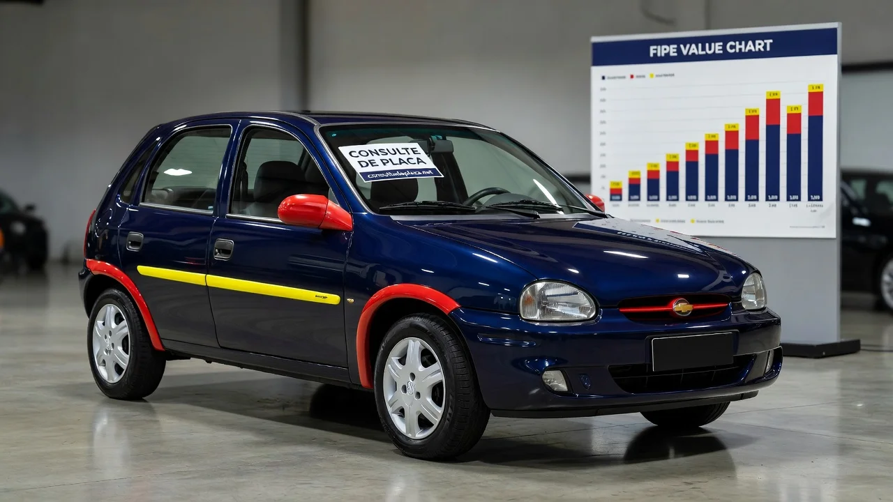 Tabela FIPE corsa-98-4-portas 2026: Preços por Ano e Como Consultar pela Placa