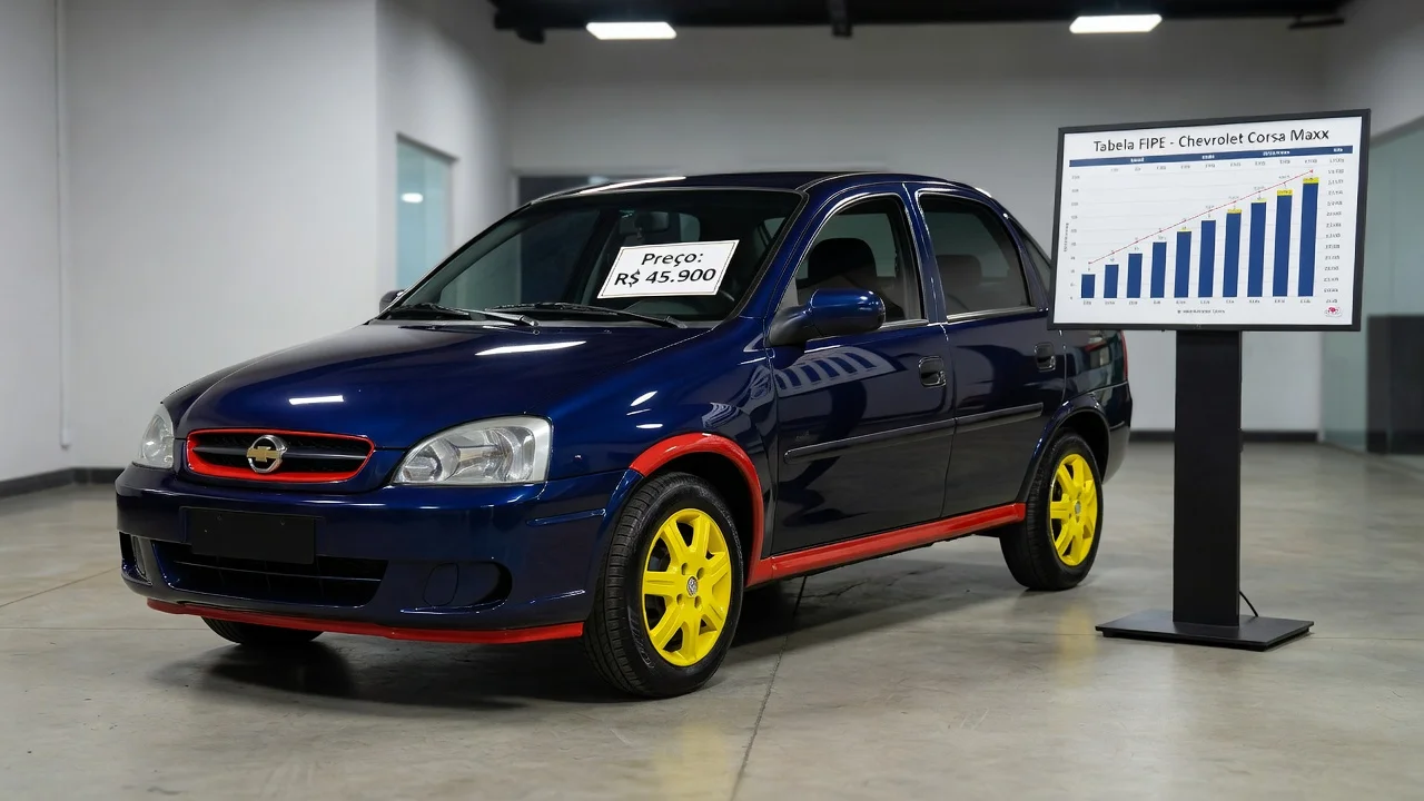 Tabela FIPE Corsa Maxx 2026: Preços por Ano e Como Consultar pela Placa