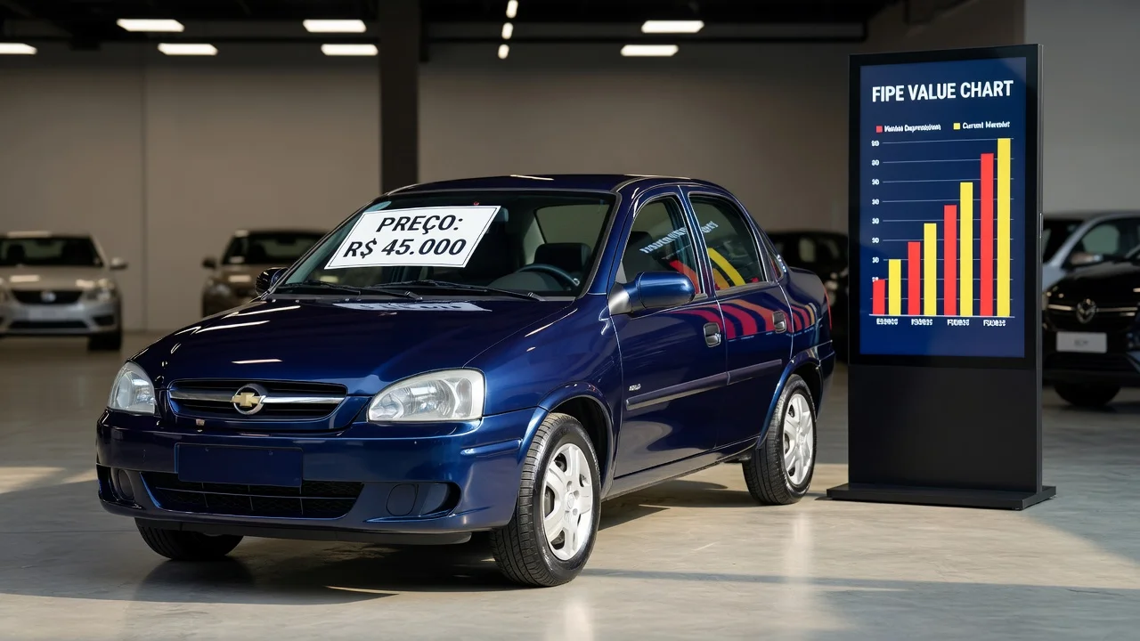 Tabela FIPE Corsa Premium 2026: Preços por Ano e Como Consultar pela Placa