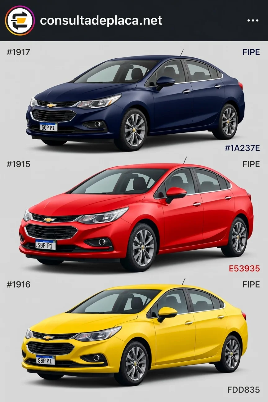 Tabela FIPE Cruze (Chevrolet): Preços 2026 por Ano e Versão