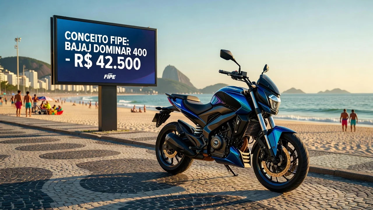 Tabela FIPE Dominar 400 (Bajaj): Preços 2026 por Ano e Versão