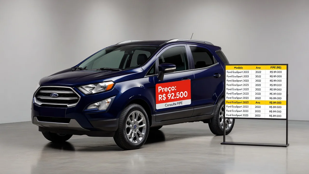 Tabela FIPE EcoSport 2026: Preços por Ano e Como Consultar pela Placa