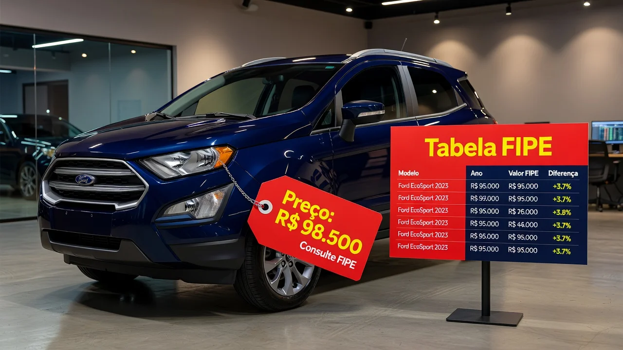 Tabela FIPE EcoSport 2026: Preços por Ano e Como Consultar pela Placa