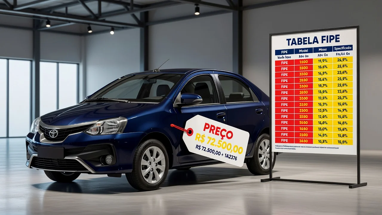 Tabela FIPE etios-sedan 2026: Preços por Ano e Como Consultar pela Placa