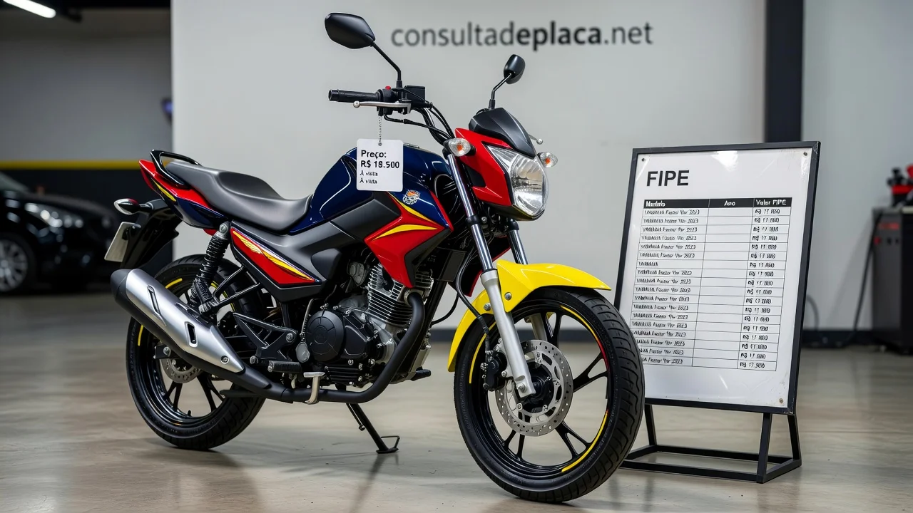 Tabela FIPE Factor Ybr 2026: Preços por Ano e Como Consultar pela Placa