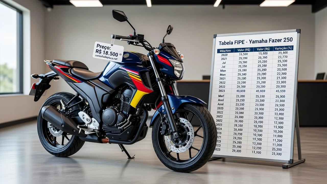 Tabela FIPE Fazer 250 2008: Preço Atualizado e Quanto Vale