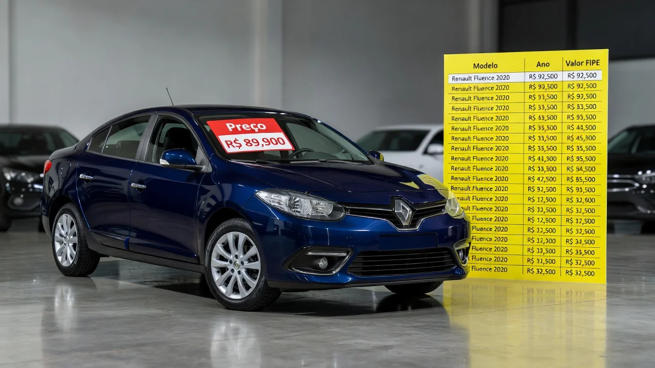 Tabela FIPE Fluence 2012: Preço Atualizado e Quanto Vale