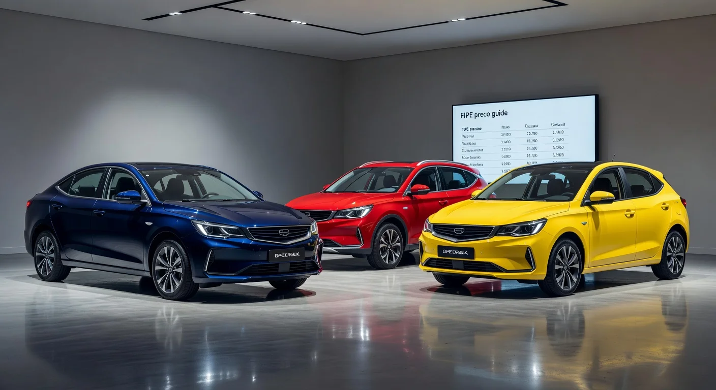 Tabela FIPE Geely: Preços de Todos os Modelos em 2026