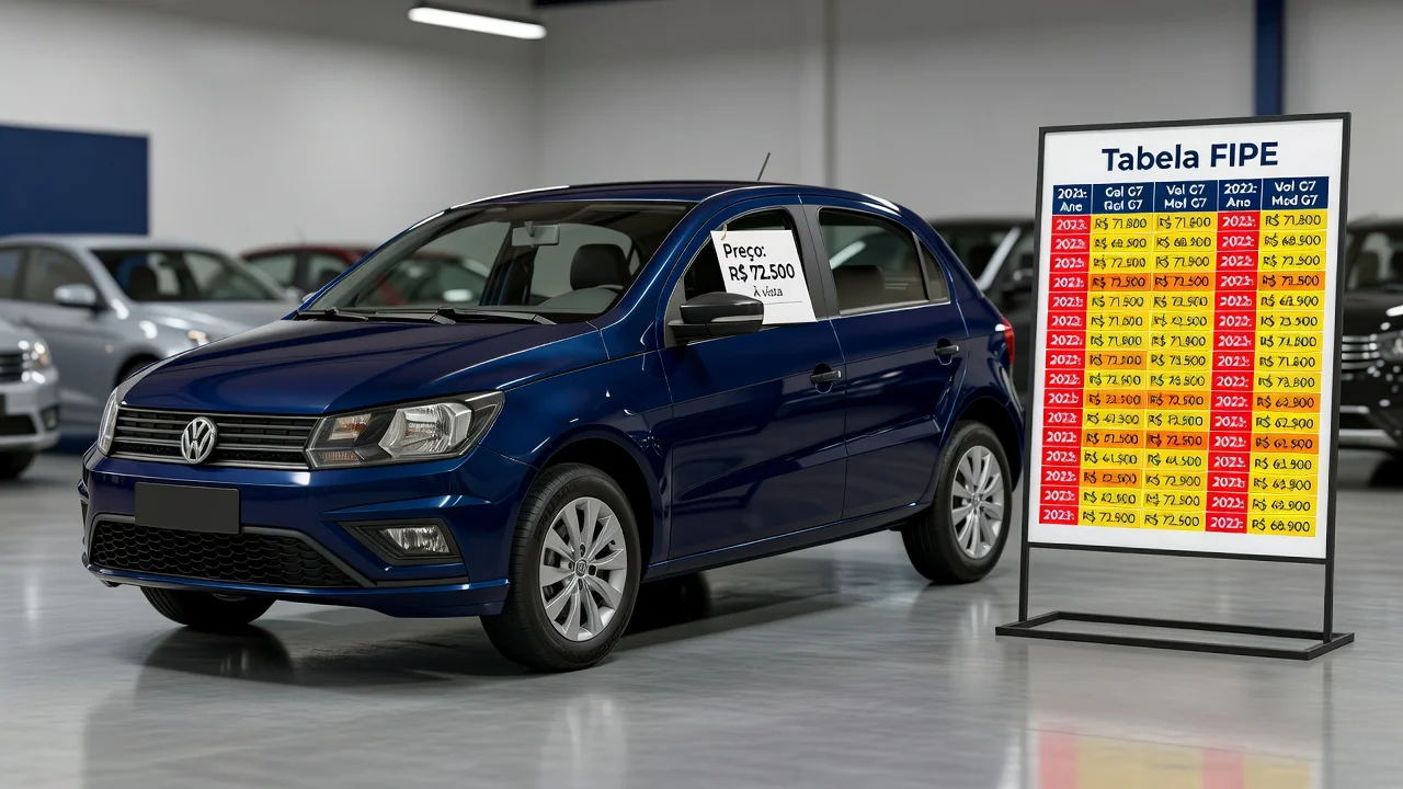 Tabela FIPE gol-g7 2026: Preços por Ano e Como Consultar pela Placa