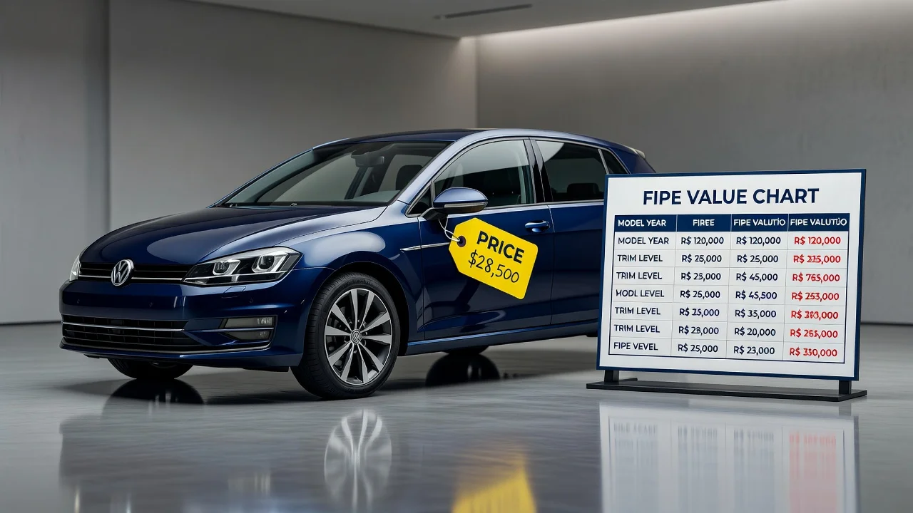 Tabela FIPE golf-tsi 2026: Preços por Ano e Como Consultar pela Placa
