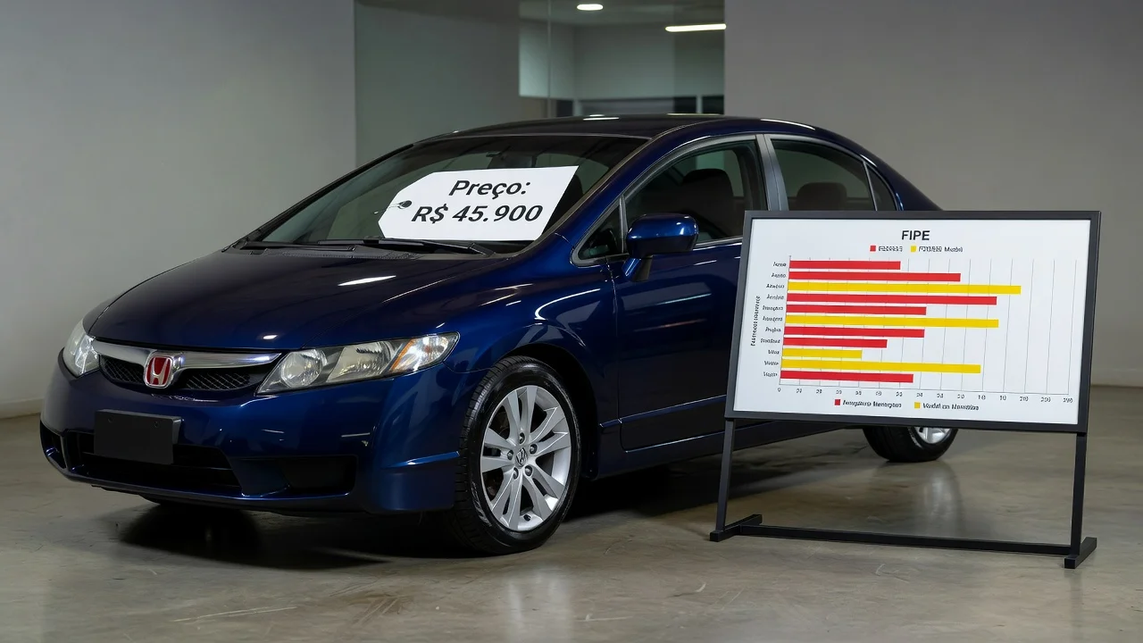 Tabela FIPE honda-civic-lxs-automatico 2026: Preços por Ano e Como Consultar pela Placa