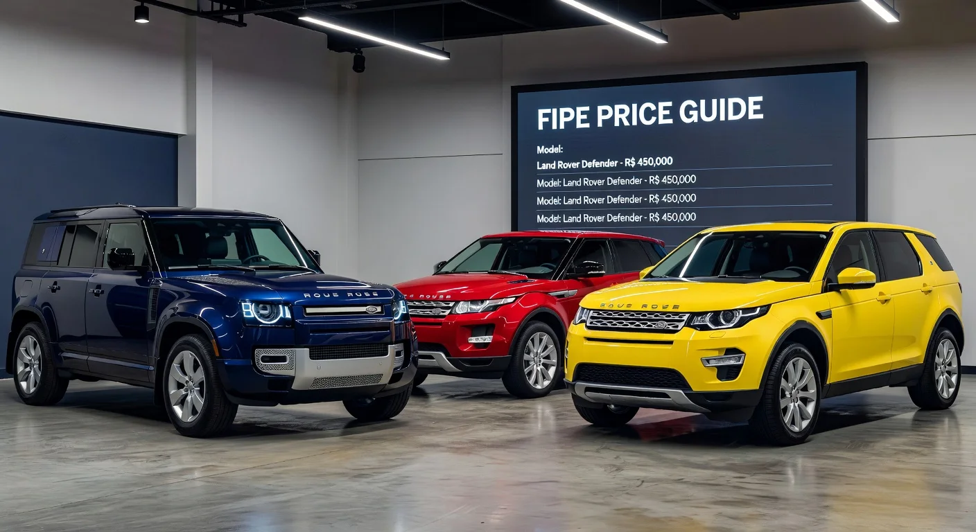 Tabela FIPE Land Rover Elétricos e Híbridos: Preços 2026
