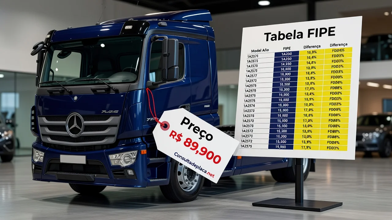 Tabela FIPE 709 2026: Preços por Ano e Como Consultar pela Placa