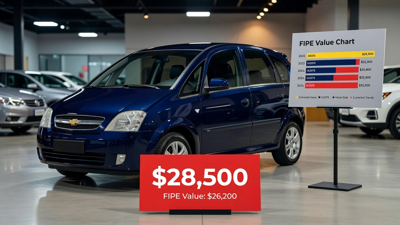 Tabela FIPE Meriva 2026: Preços por Ano e Como Consultar pela Placa