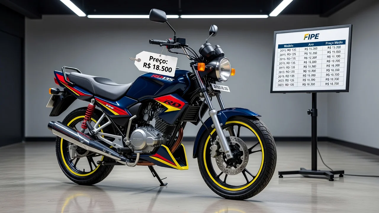 Tabela FIPE RD 135 2026: Preços por Ano e Como Consultar pela Placa