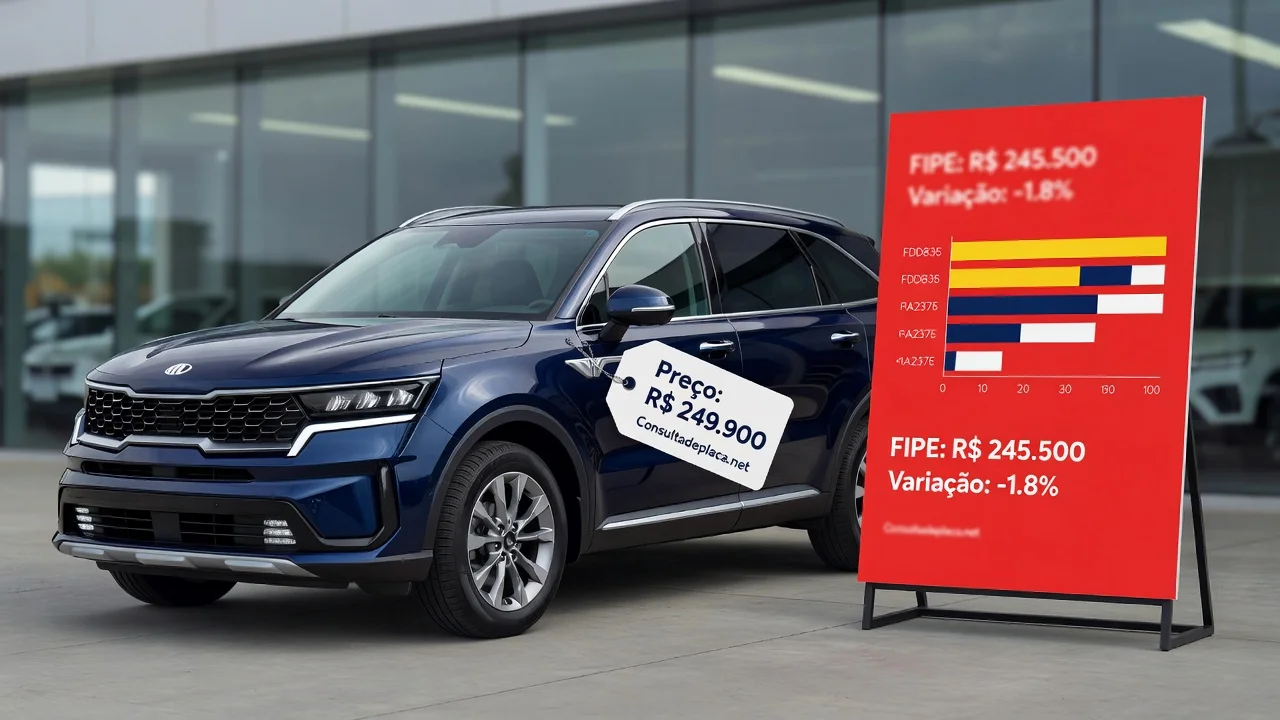 Tabela FIPE Sorento 2026: Preços por Ano e Como Consultar pela Placa