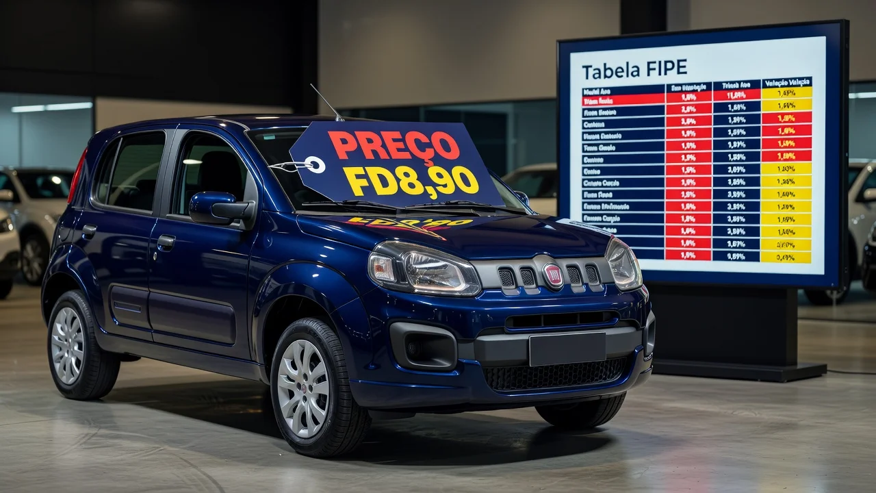 Tabela FIPE Uno Way 2026: Preços por Ano e Como Consultar pela Placa