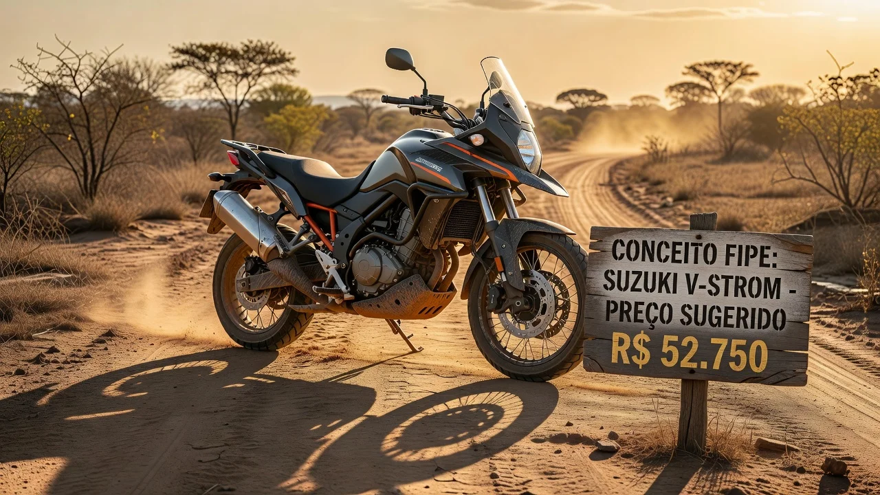 Tabela FIPE V-Strom (Suzuki): Preços 2026 por Ano e Versão