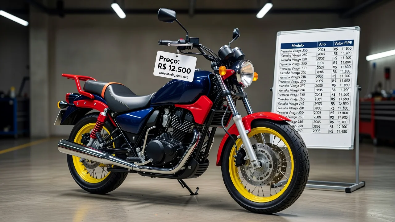 Tabela FIPE Virago 250 2026: Preços por Ano e Como Consultar pela Placa