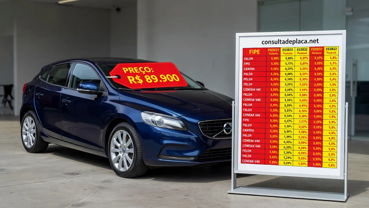 Tabela FIPE V40 2026: Preços por Ano e Como Consultar pela Placa
