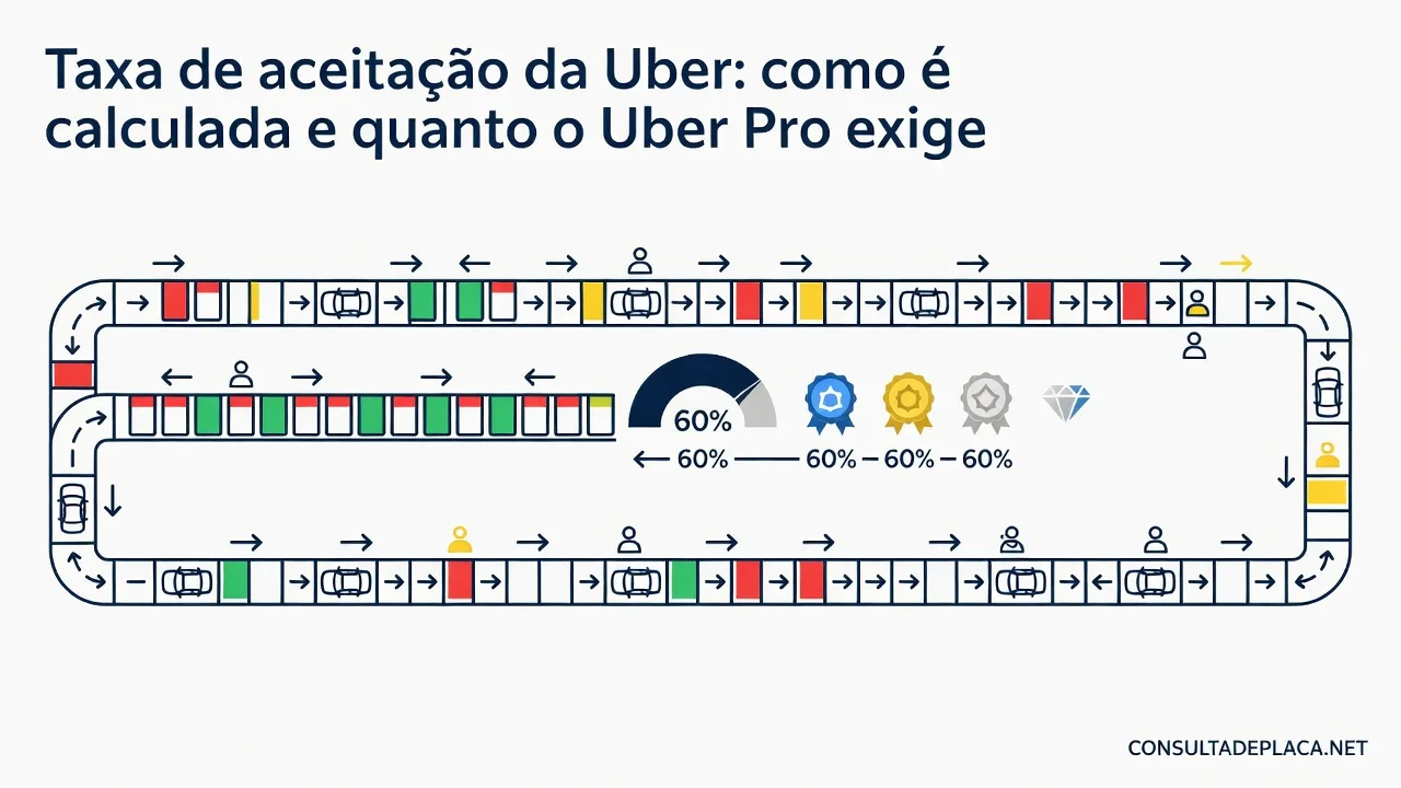 Taxa de aceitação da Uber: como é calculada e quanto o Uber Pro exige