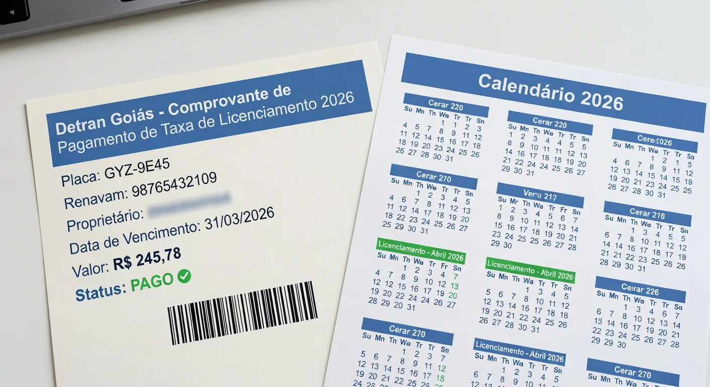 Taxa de Licenciamento GO 2026: Valor e Como Pagar