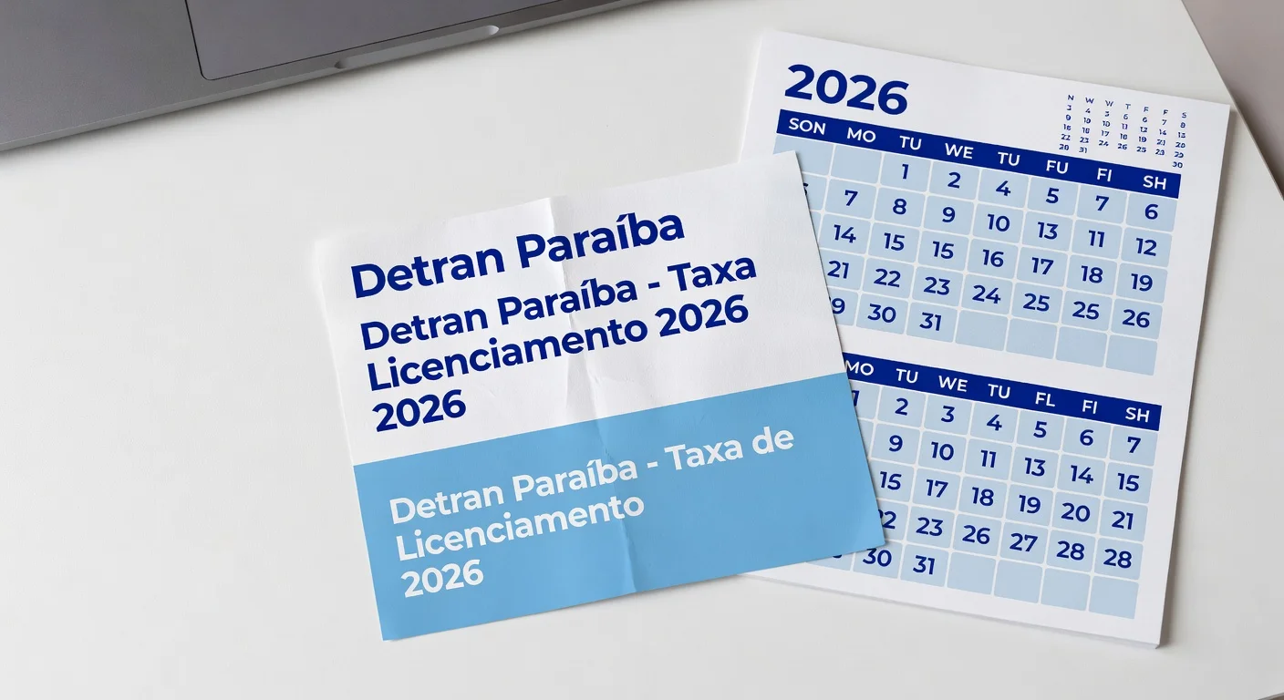 Taxa de Licenciamento PB 2026: Valor e Como Pagar