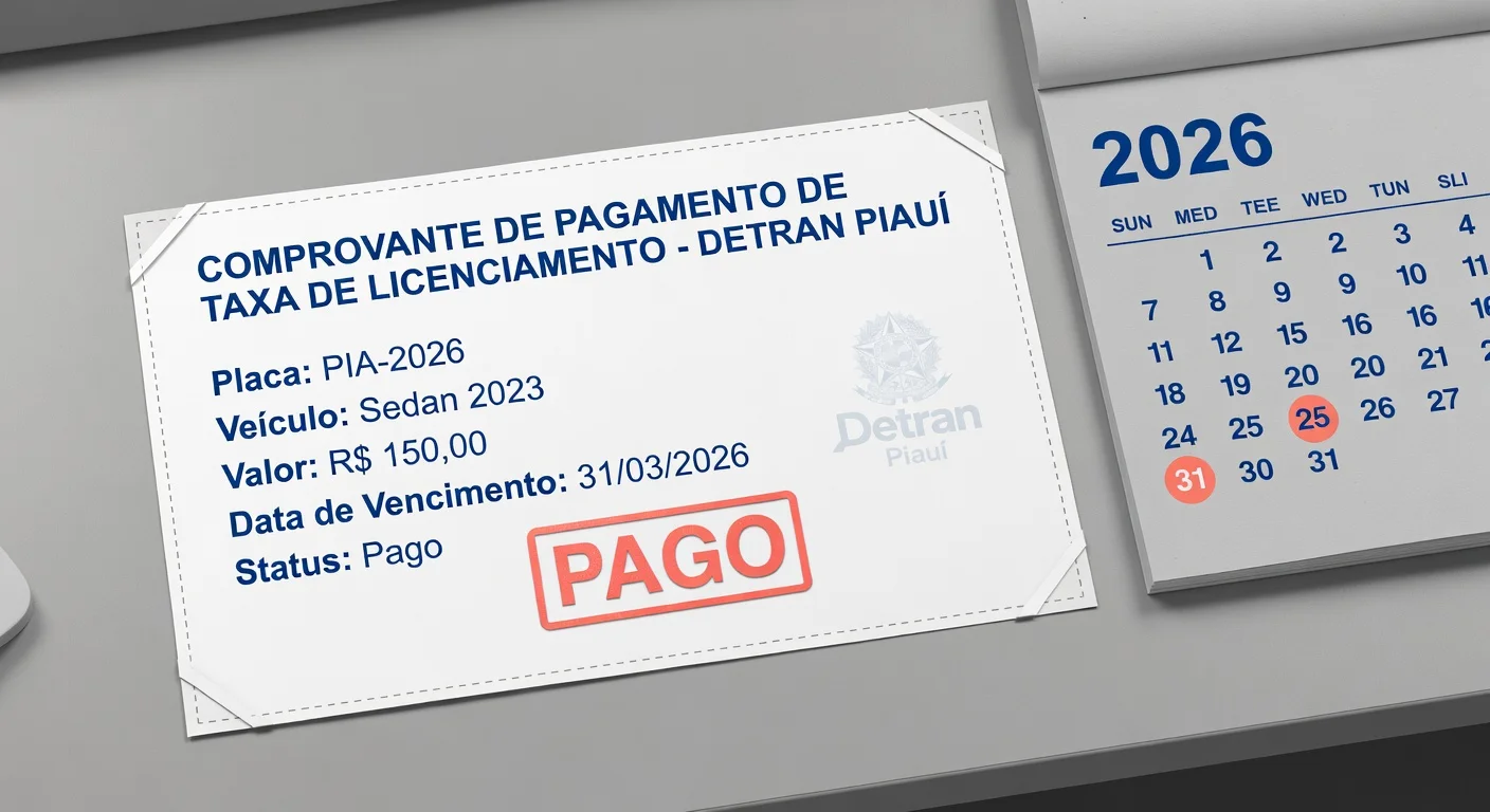 Taxa de Licenciamento PI 2026: Valor e Como Pagar