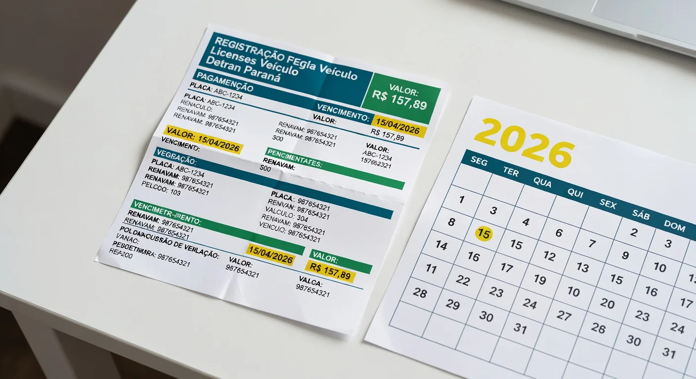 Taxa de Licenciamento PR 2026: Valor e Como Pagar