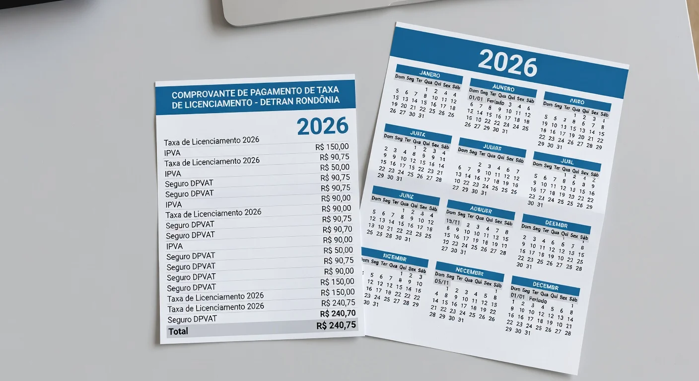 Taxa de Licenciamento RO 2026: Valor e Como Pagar