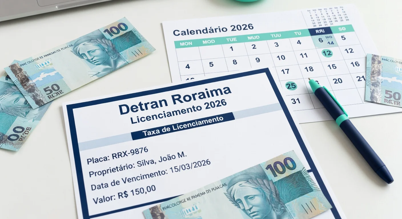 Taxa de Licenciamento RR 2026: Valor e Como Pagar