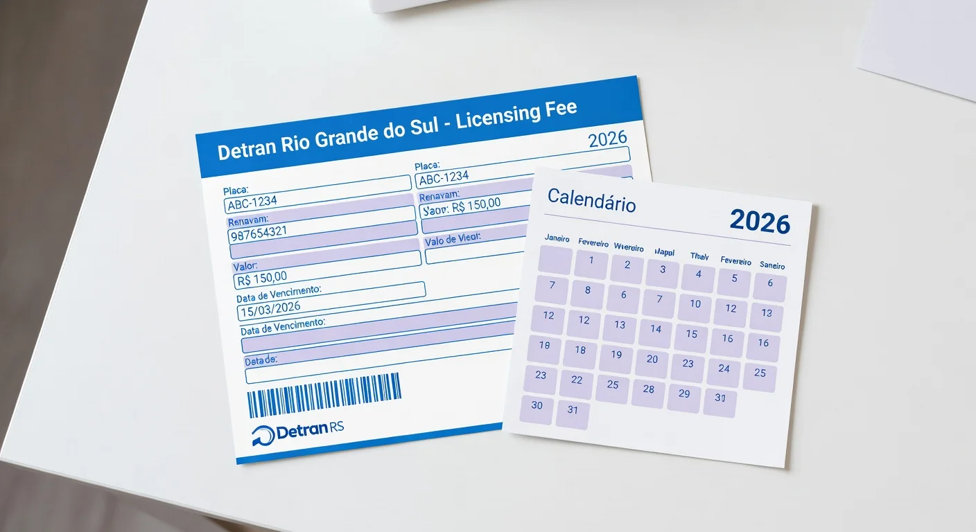 Taxa de Licenciamento RS 2026: Valor e Como Pagar