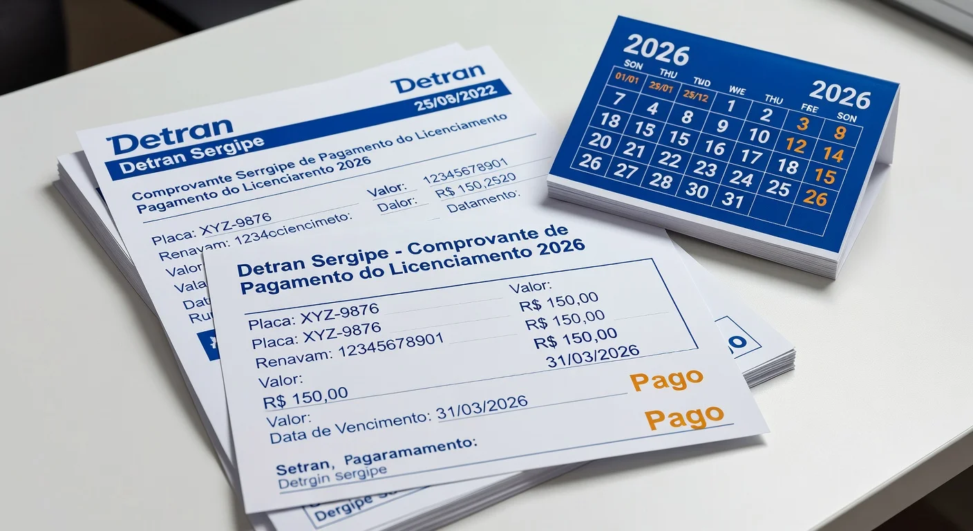 Taxa de Licenciamento SE 2026: Valor e Como Pagar