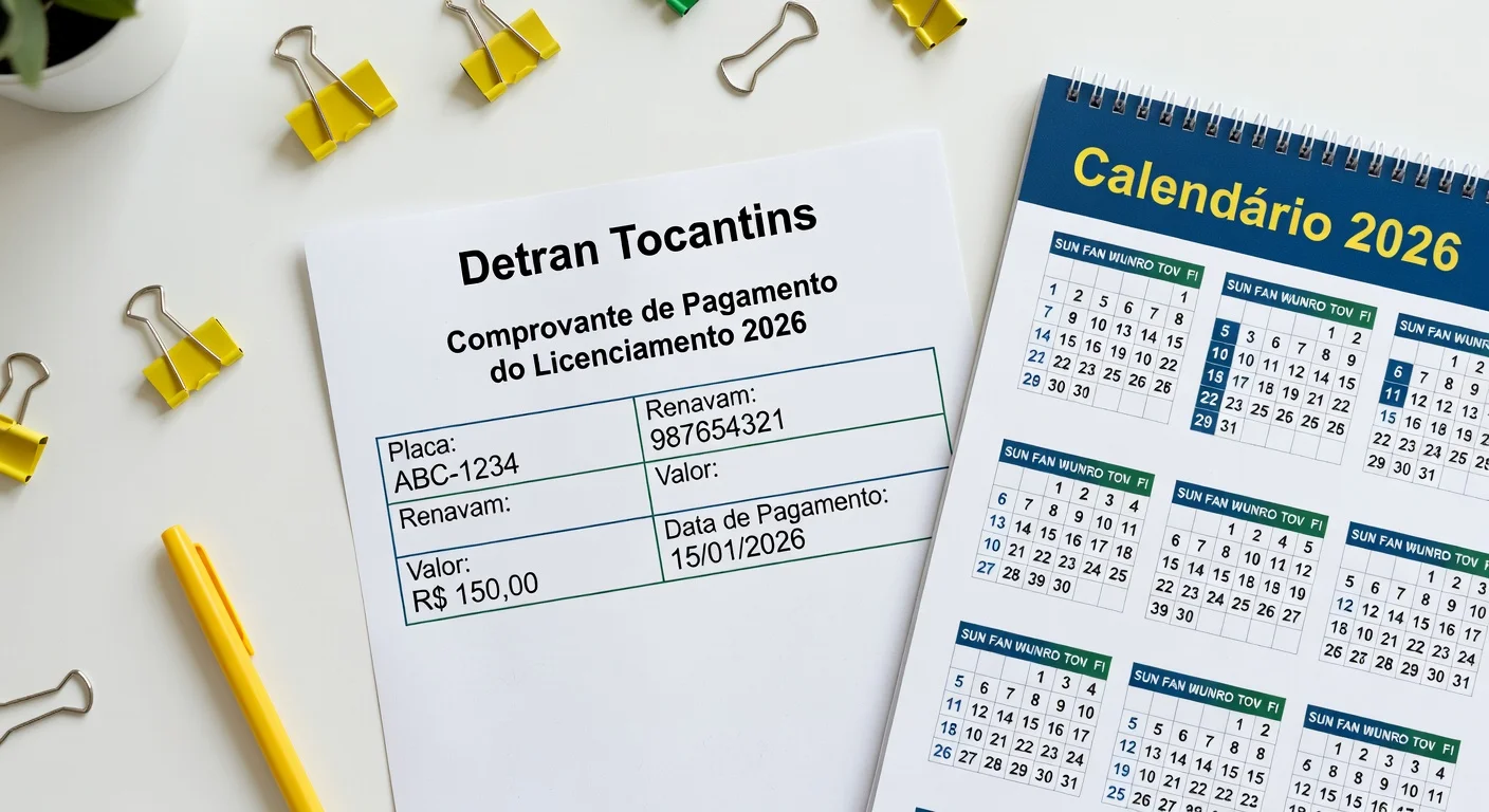 Taxa de Licenciamento TO 2026: Valor e Como Pagar