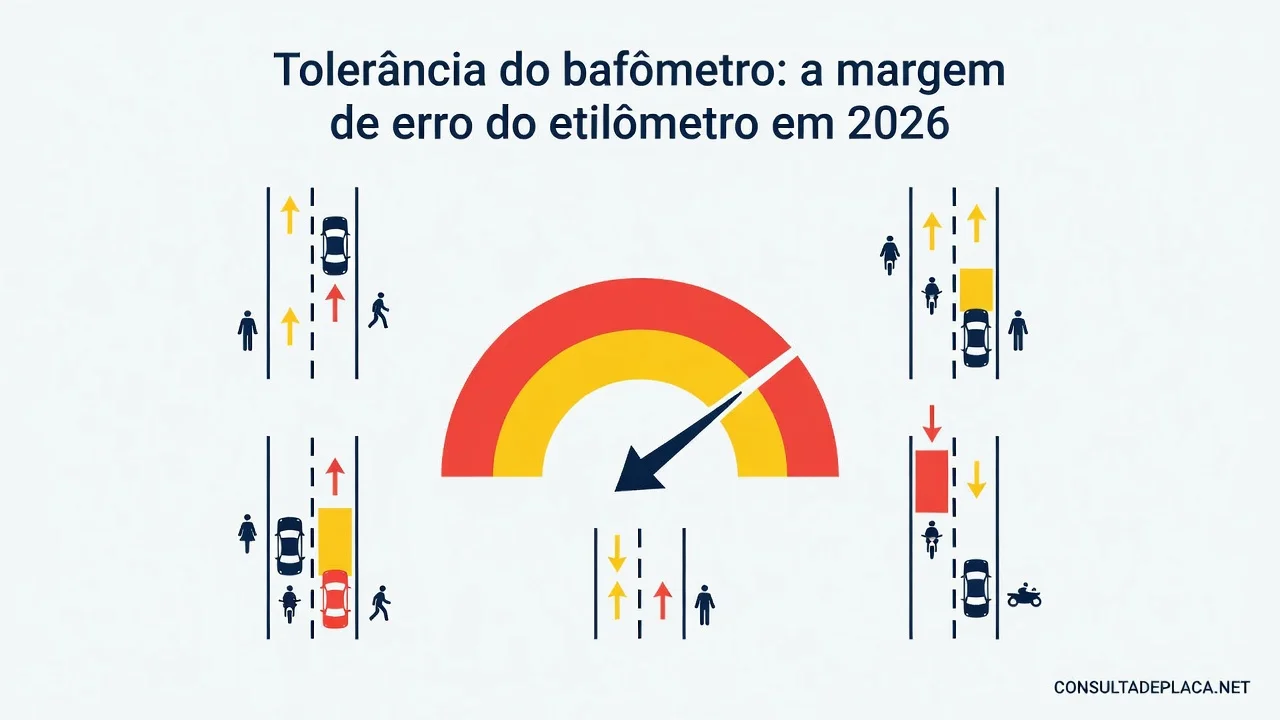 Tolerância do bafômetro: a margem de erro do etilômetro em 2026