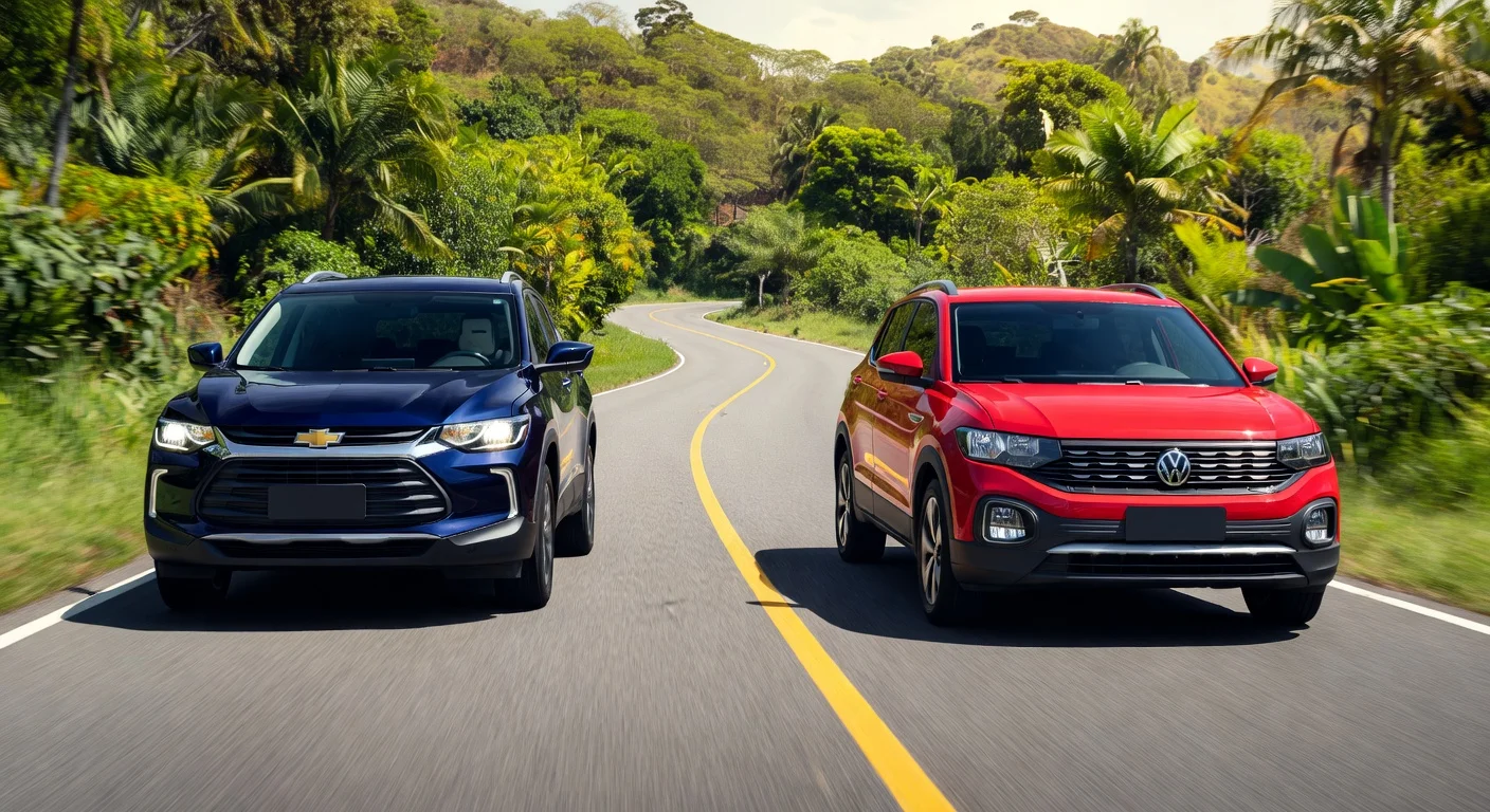 Chevrolet Tracker vs VW T-Cross 2026: Motor e Consumo Comparados