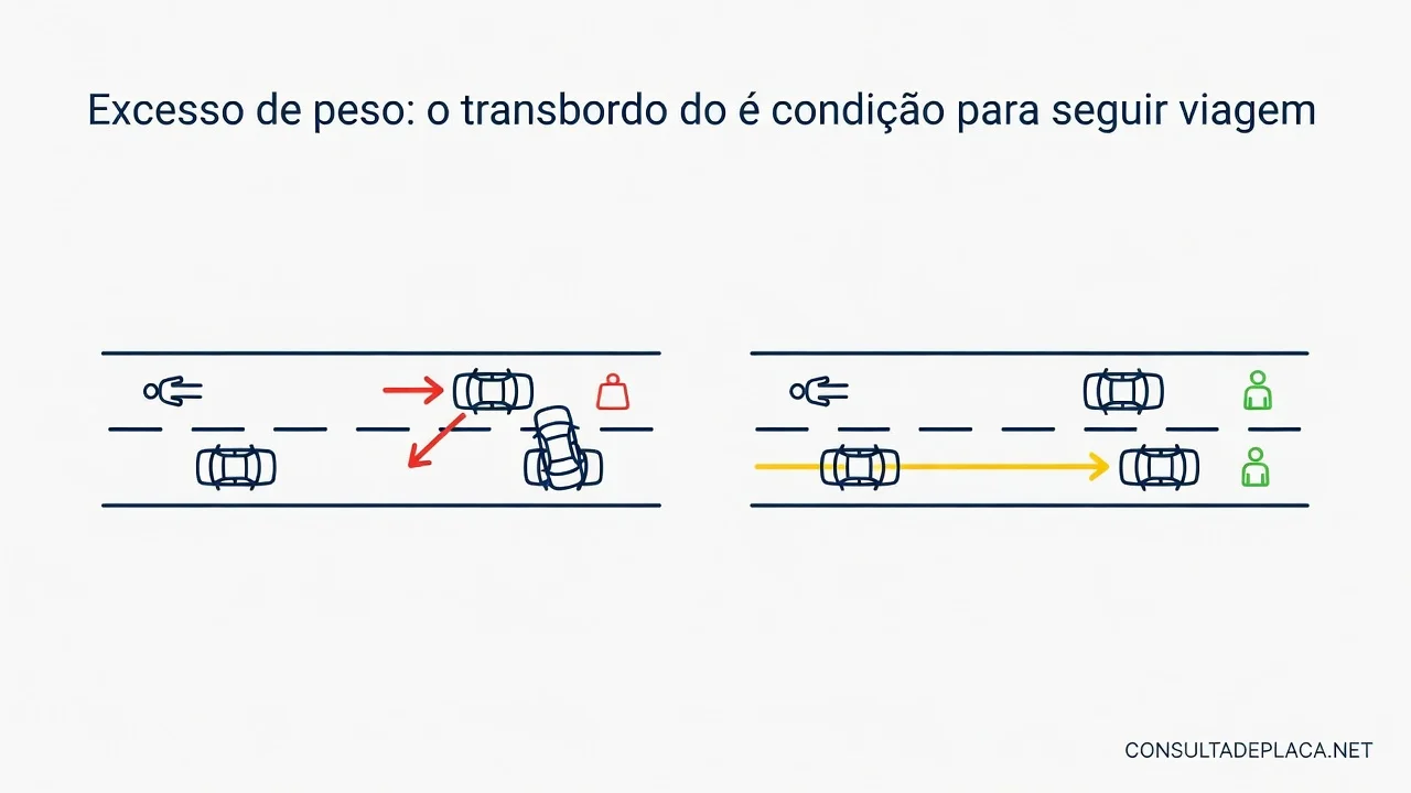 Excesso de peso: o transbordo do artigo 275 do CTB é condição para seguir viagem