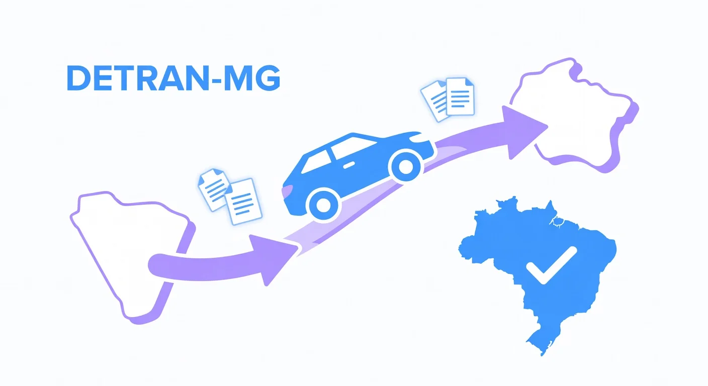 Transferência de Veículo entre Estados MG: Documentos e Passo a Passo no DETRAN-MG 2026