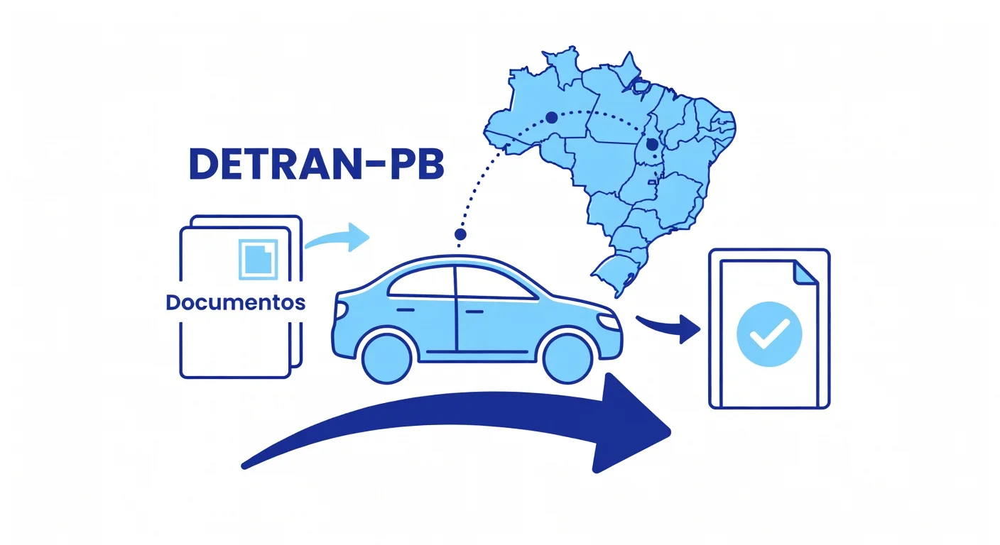 Transferência de Veículo entre Estados PB: Documentos e Passo a Passo no DETRAN-PB 2026