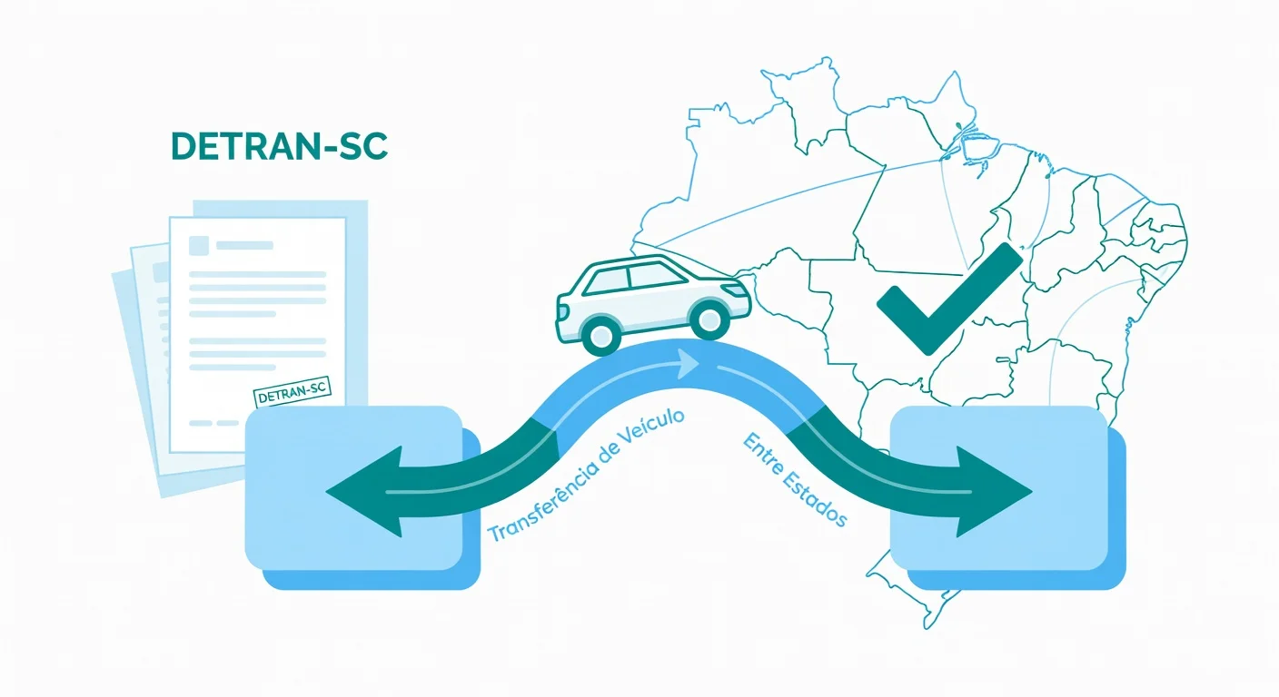 Transferência de Veículo entre Estados SC: Documentos e Passo a Passo no DETRAN-SC 2026