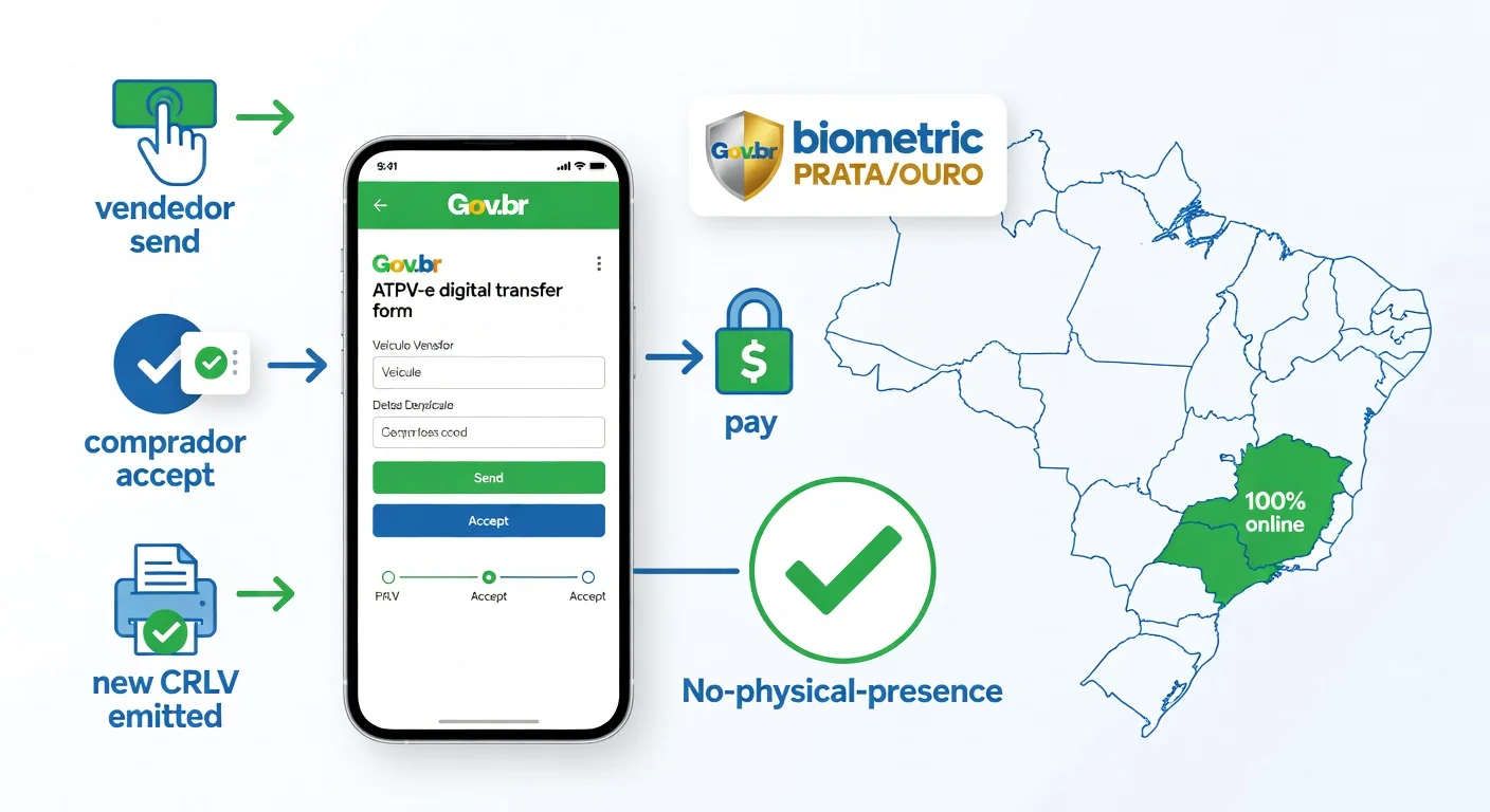 Transferência de veículo online 2026: como fazer pelo app