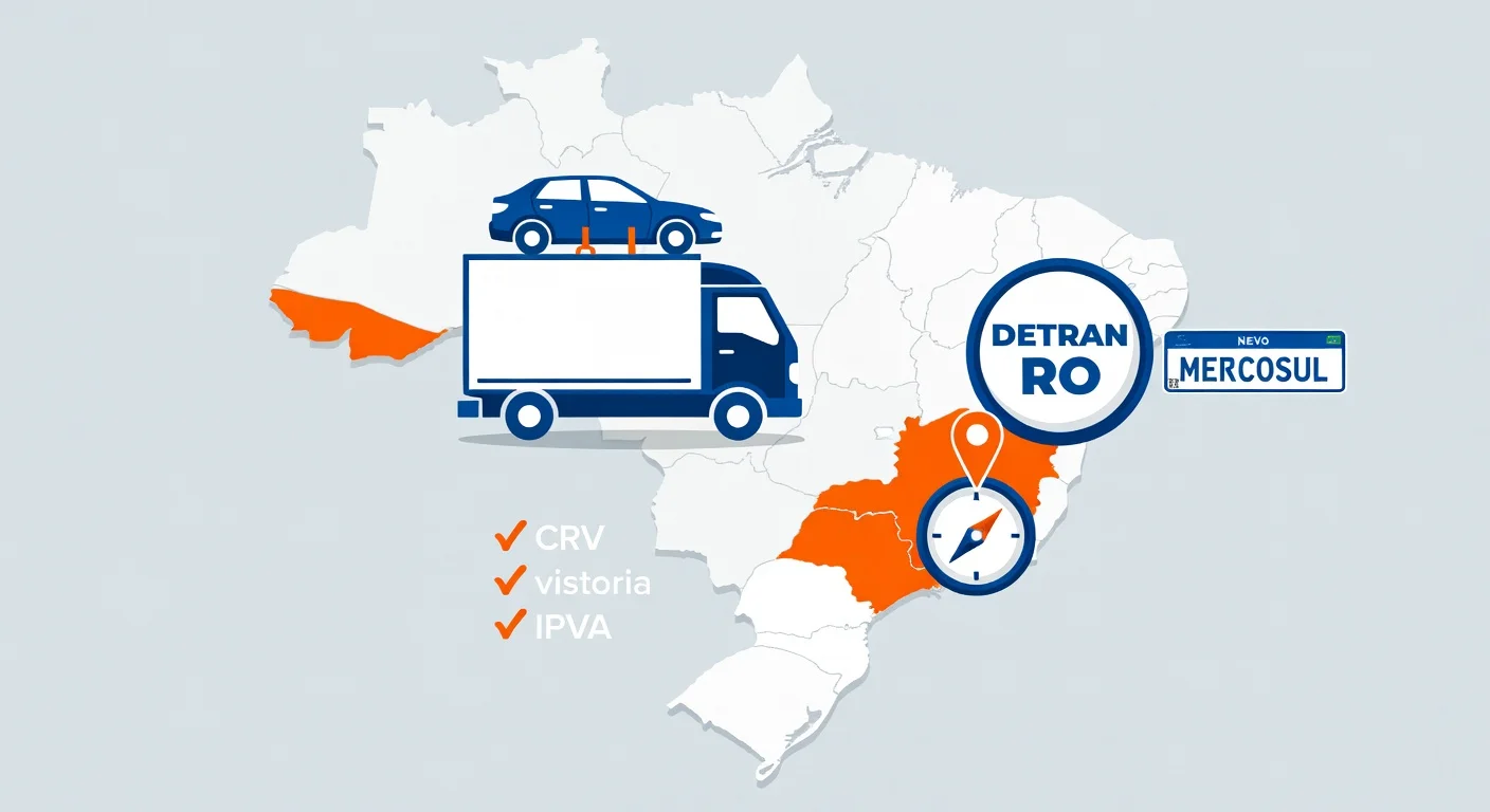 Transferir carro para Rondônia 2026: documentos, taxas e passo a passo