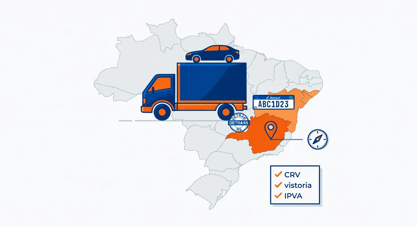 Transferir carro para Rio Grande do Sul 2026: documentos, taxas e passo a passo