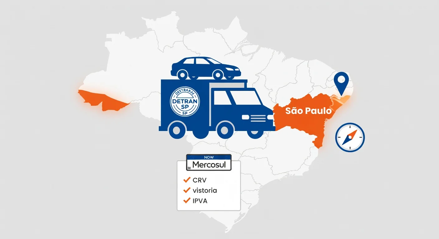 Transferir carro para São Paulo 2026: documentos, taxas e passo a passo