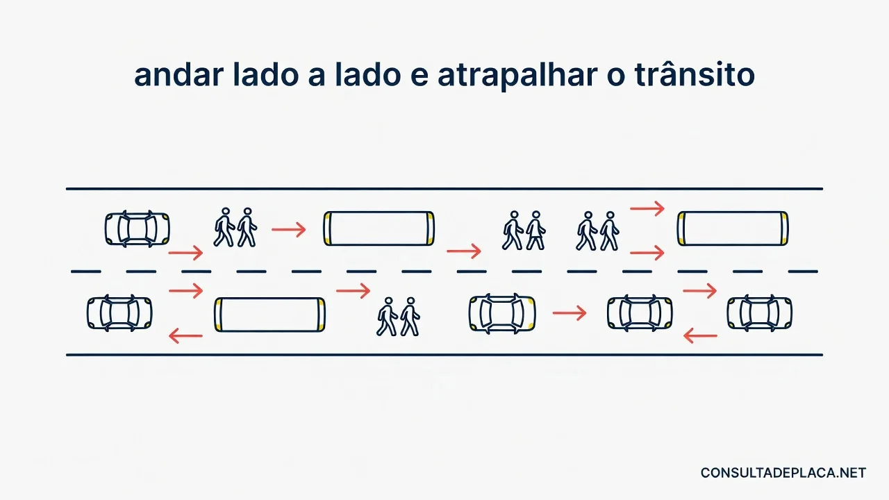 Artigo 188 do CTB: andar lado a lado e atrapalhar o transito