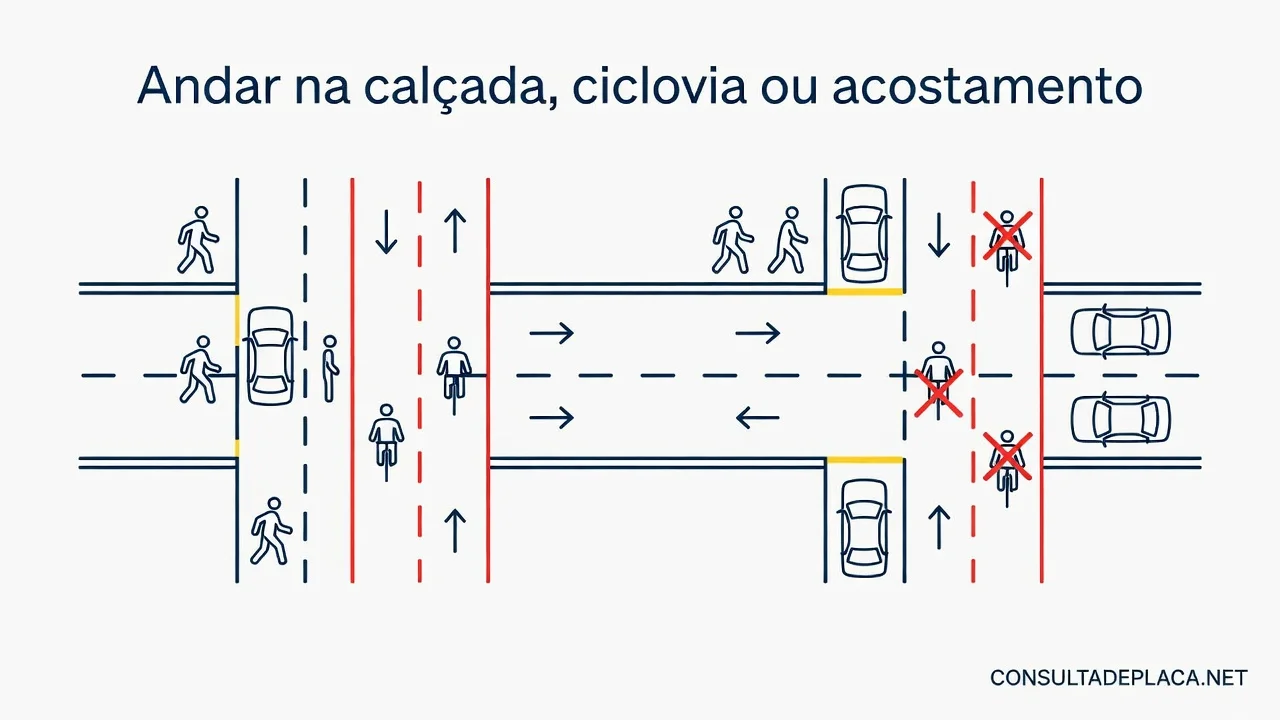 Andar na calçada, ciclovia ou acostamento: artigo 193 do CTB