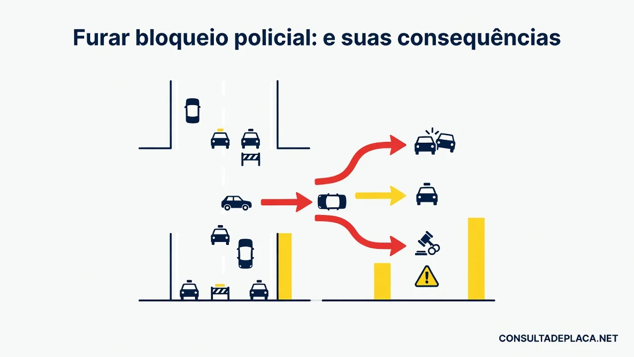 Furar bloqueio policial: artigo 210 do CTB e suas consequências