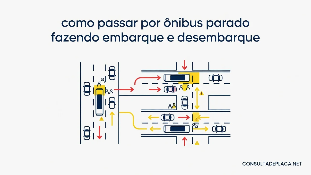 Artigo 31 do CTB: como passar por ônibus parado fazendo embarque e desembarque
